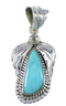 Southwestern Sterling Silver And Turquoise Flower Pendant AX77008