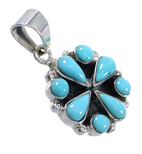 Sterling Silver And Turquoise Pendant AX77012