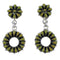 Southwest Turquoise Needlepoint And Sterling Silver Post Dangle Earrings QX76640