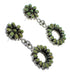 Southwestern Turquoise Needlepoint Sterling Silver Post Dangle Earrings QX76644