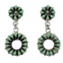 Southwest Turquoise Needlepoint Authentic Sterling Silver Post Dangle Earrings QX76645