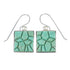 Southwest Turquoise Genuine Sterling Silver Hook Dangle Earrings QX76647