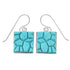 Turquoise Southwest Authentic Sterling Silver Hook Dangle Earrings QX76660