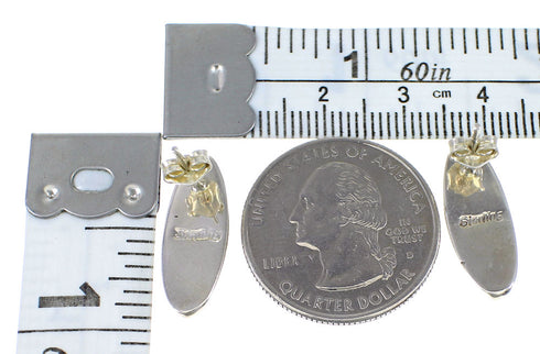 Sterling Silver Multicolor Southwest Post Earrings QX76627