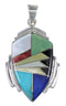 Silver Multicolor Southwestern Pendant YX77651