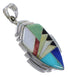 Silver Multicolor Southwestern Pendant YX77651