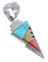 Sterling Silver And Multicolor Southwestern Pendant YX77659