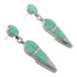 Silver Turquoise And Opal Southwest Post Dangle Earrings AX76921