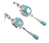 Turquoise Sterling Silver Southwestern Post Dangle Earrings YX76353