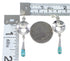 Turquoise Sterling Silver Southwestern Post Dangle Earrings YX76353