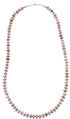 Rhodochrosite And Sterling Silver Native American Bead Necklace WX76867
