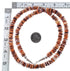 Native American Orange And Purple Oyster Shell Sterling Silver Bead Necklace WX76872