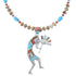 Multicolor Sterling Silver Kokopelli Southwestern Bead Necklace Set WX77254