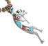 Multicolor Sterling Silver Kokopelli Southwestern Bead Necklace Set WX77254