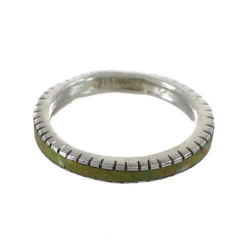 Southwestern Silver And Turquoise Ring Size 4-3/4 YX77052