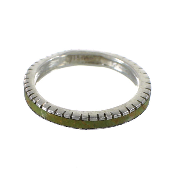 Southwestern Silver And Turquoise Ring Size 4-3/4 YX77052