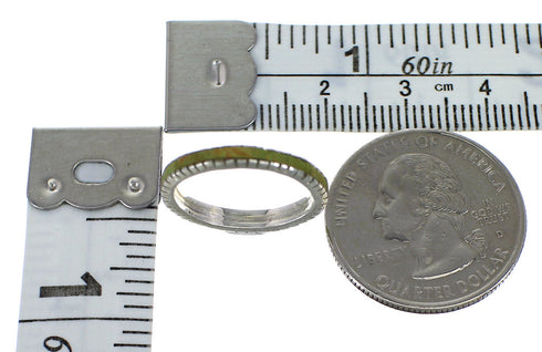 Southwestern Silver And Turquoise Ring Size 4-3/4 YX77052