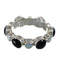Jet Opal Sterling Silver Southwest Ring Size 5-3/4 YX77057