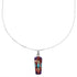 Southwest Multicolor Inlay Sterling Silver Pendant 16" Box Chain Necklace WX78182