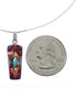 Southwest Multicolor Inlay Sterling Silver Pendant 16" Box Chain Necklace WX78182