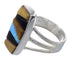 Multicolor Southwest Genuine Sterling Silver Ring Size 7 QX78403