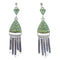 Turquoise And Sterling Silver Southwest Post Dangle Earrings WX81841