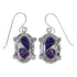 Magenta Turquoise Opal Silver Southwest Hook Dangle Earrings YX81680