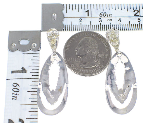 Turquoise And Opal Sterling Silver Southwest Post Dangle Earrings QX81871