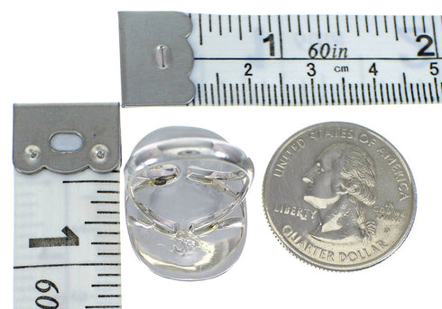 Genuine Sterling Silver Bear Multicolor Turquoise Ring Size 5 UX84059