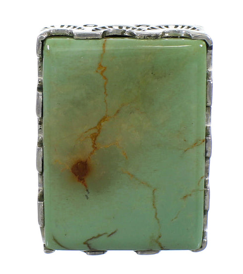 Southwest Sterling Silver Turquoise Ring Size 4-3/4 QX85517