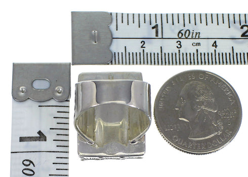 Southwest Sterling Silver Turquoise Ring Size 4-3/4 QX85517