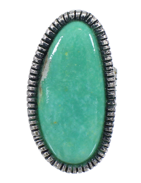 Silver Southwest Turquoise Jewelry Ring Size 4-3/4 QX85546