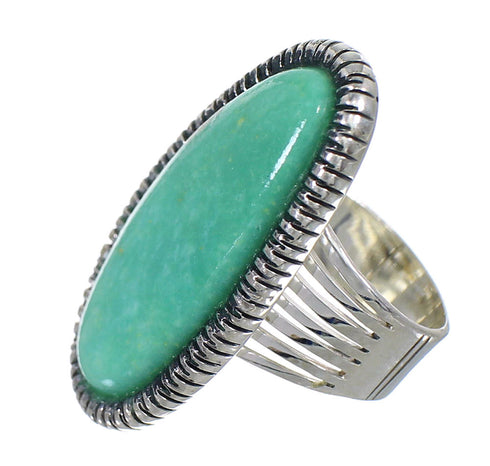 Silver Southwest Turquoise Jewelry Ring Size 4-3/4 QX85546