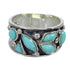 Turquoise Southwestern Silver Jewelry Ring Size 6-3/4 AX84671