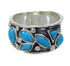 Sterling Silver Jewelry Turquoise Ring Size 8-1/4 AX84687