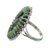 Needlepoint Turquoise Southwestern Silver Ring Size 4-1/2 YX83821