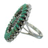 Southwestern Turquoise Needlepoint Sterling Silver Ring Size 4-3/4 YX83847