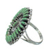 Southwest Turquoise Needlepoint And Silver Ring Size 6 YX83857
