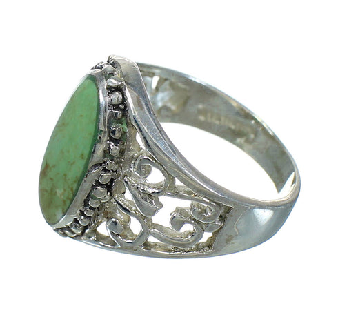 Sterling Silver Turquoise Southwestern Ring Size 5-3/4 YX83874
