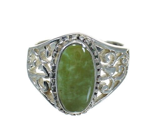 Silver And Turquoise Southwestern Ring Size 4-3/4 YX83888