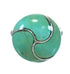 Turquoise Inlay Southwest Authentic Sterling Silver Ring Size 7-3/4 AX86284