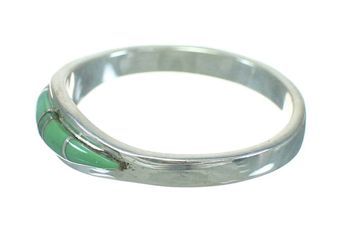 Turquoise Southwestern Authentic Sterling Silver Ring Size 8-3/4 AX86505