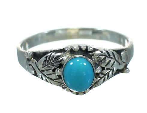 Turquoise Southwest Authentic Sterling Silver Ring Size 5-1/4 QX84496