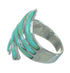 Turquoise Inlay And Authentic Sterling Silver Ring Size 6-3/4 RX86262