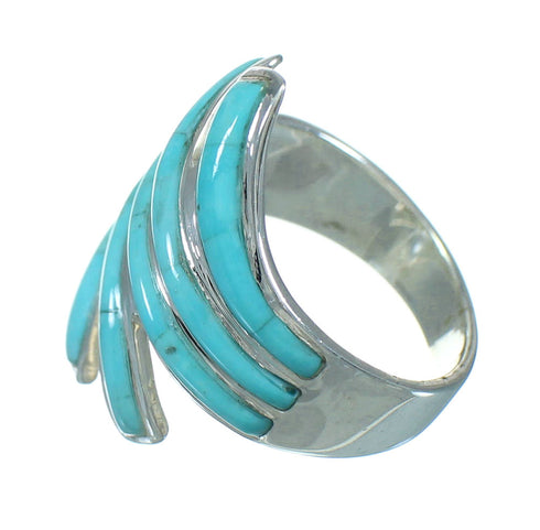 Genuine Sterling Silver Turquoise Southwest Ring Size 6-1/4 RX86265