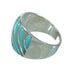 Southwest Turquoise Inlay Sterling Silver Ring Size 7 RX86329