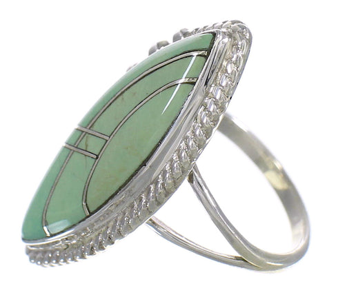 Silver Turquoise Southwest Ring Size 4-3/4 YX85634