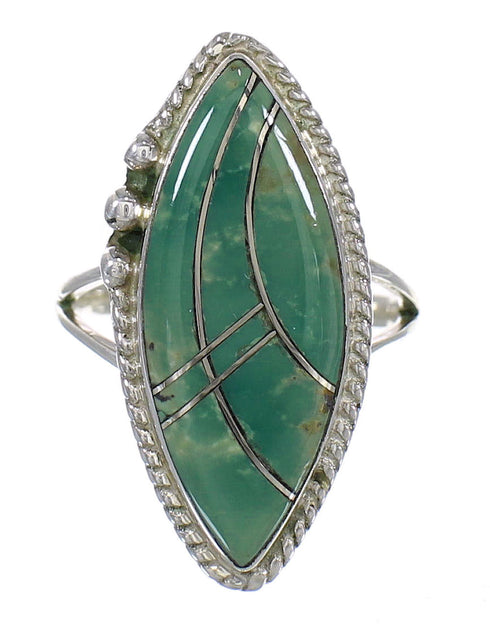 Authentic Sterling Silver Turquoise Southwest Ring Size 6-3/4 YX85647