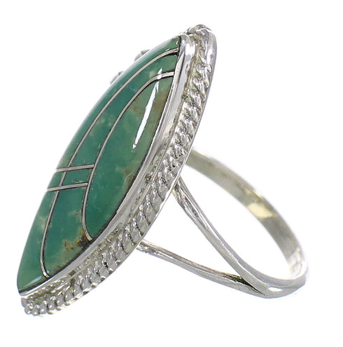 Authentic Sterling Silver Turquoise Southwest Ring Size 6-3/4 YX85647