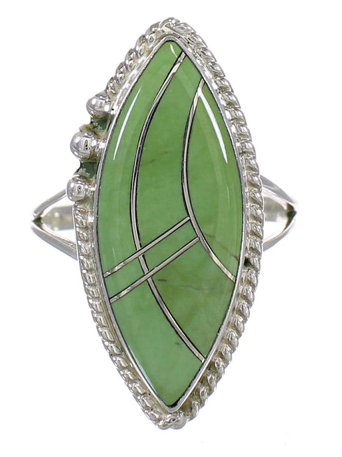 Genuine Sterling Silver And Turquoise Southwestern Ring Size 8-1/2 YX85668